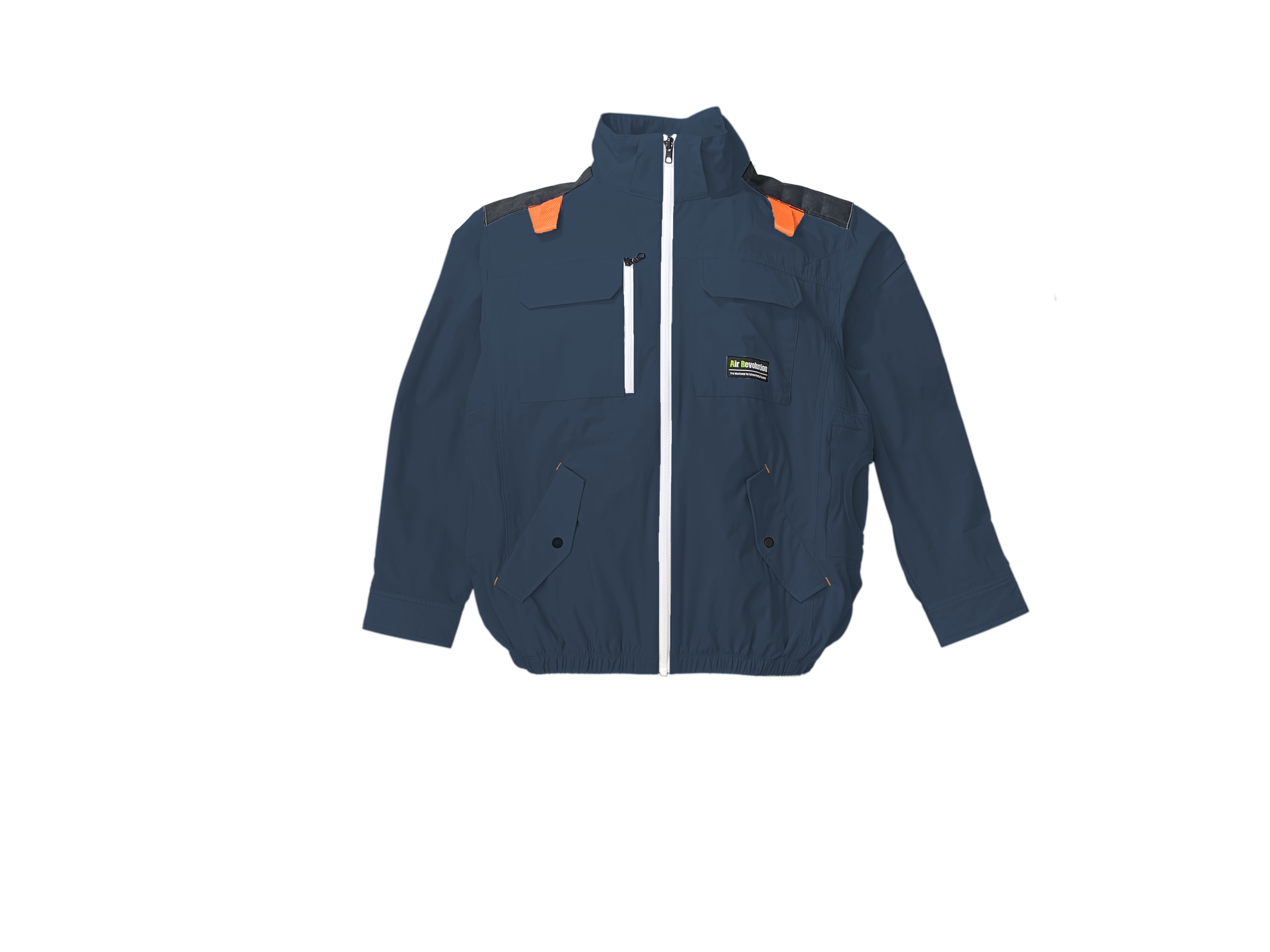 AirRevolution 空調服 長袖 ネイビー – AR-6283 背面ファン搭載