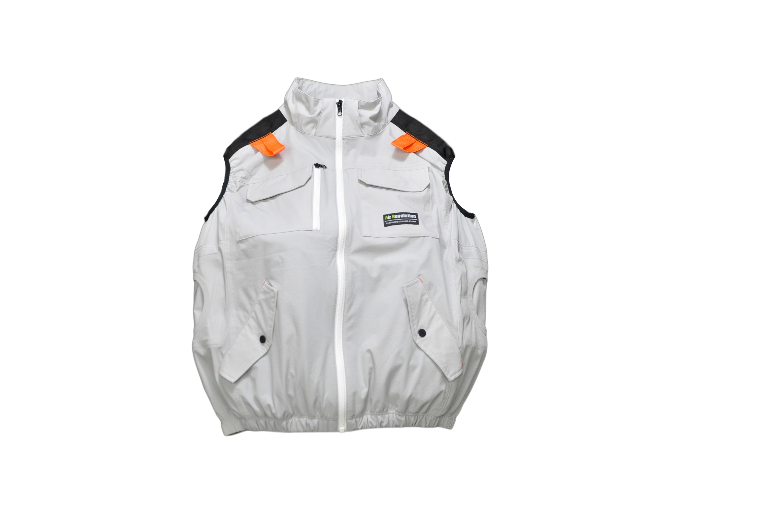AirRevolution 空調服 ベスト シルバー – AR-6281 背面ファン搭載