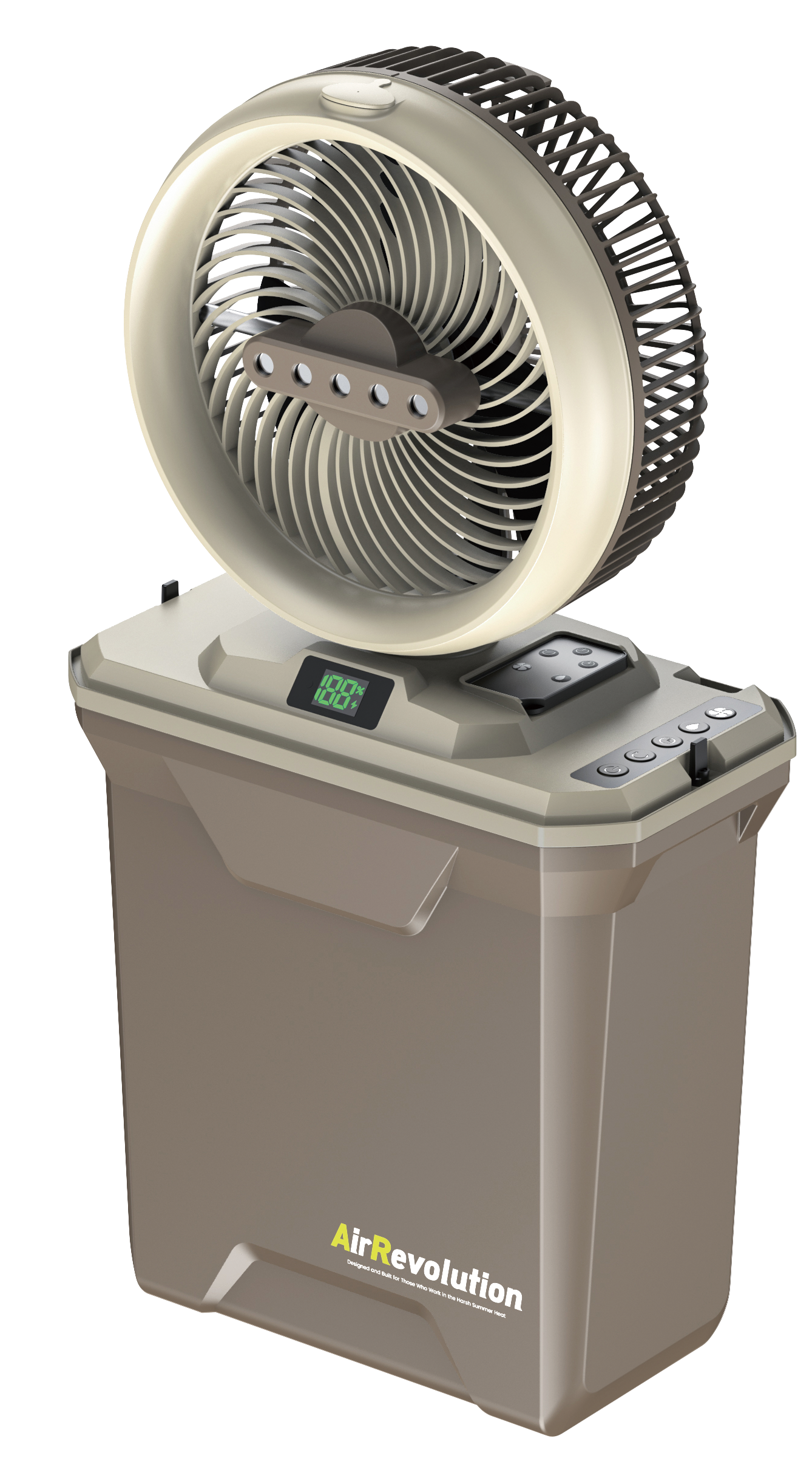 AirRevolution MIST FAN カーキ – 充電式ポータブルミストファン